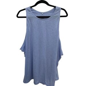 PrAna Womens Tank Top 1X Blue Sleeveless Athletic Workout Gym Activewear Yoga